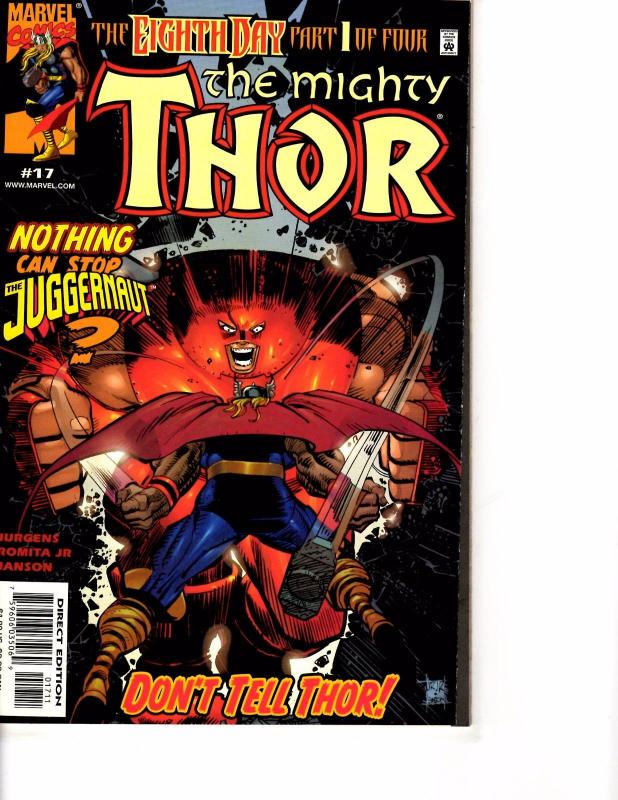 Lot Of 5 Mighty Thor Marvel Comic Books #14 15 16 17 18 Avengers Thanos Hulk DC3