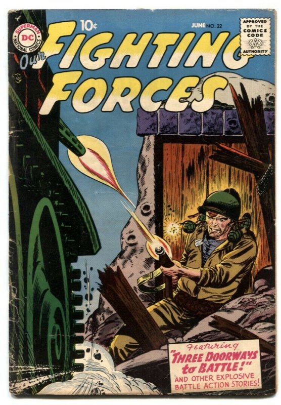 Our Fighting Forces #22 1957-DC SILVER AGE- Joe Kubert VG