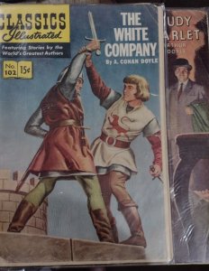 CLASSICS ILLUSTRATED  # 102   1952  THE WHITE COMPANY BY ARTHUR CONAN DOYLE