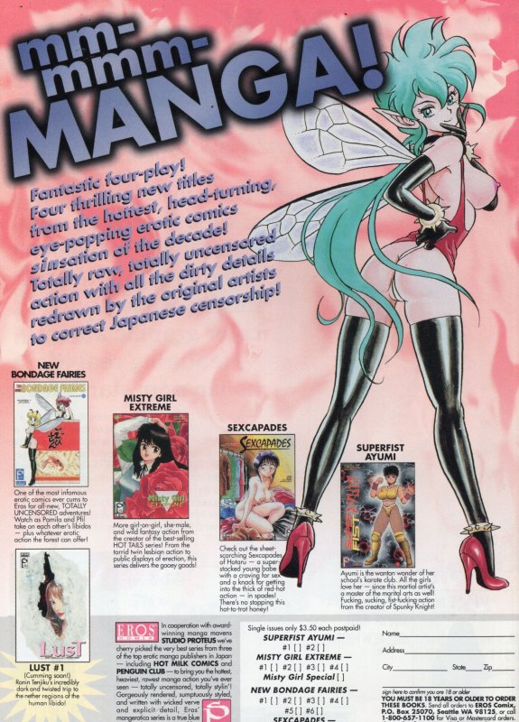 Wingding Orgy: Hot Tails Extreme #4 Adult Comic Eros Comics Grade VF- 7.5