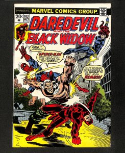 Daredevil #103 Daredevil Black Widow Spider-Man!