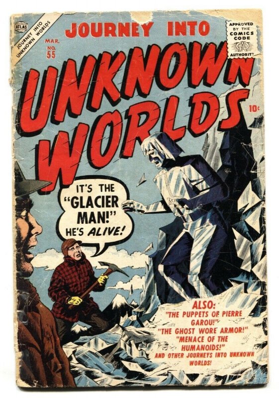 Journey into Unknown Worlds #55 1957- Atlas comics- Crandall art