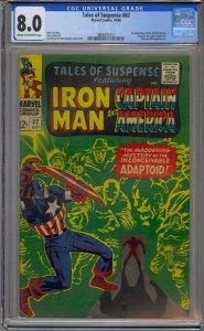 TALES OF SUSPENSE #82 CGC 8.0 CAPTAIN AMERICA IRON MAN 1ST SUPER-ADAPTOID