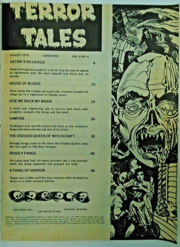 mm Terror Tales (1969, Eerie) v6, #4vf/nm