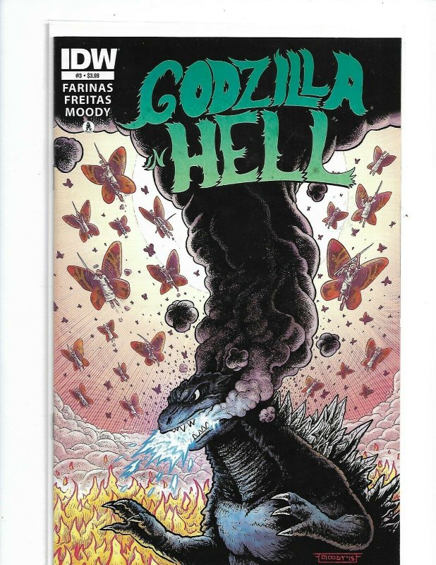 Godzilla in Hell #3 VF/NM 2015 IDW Comics Moody Design Works 1st print nw125