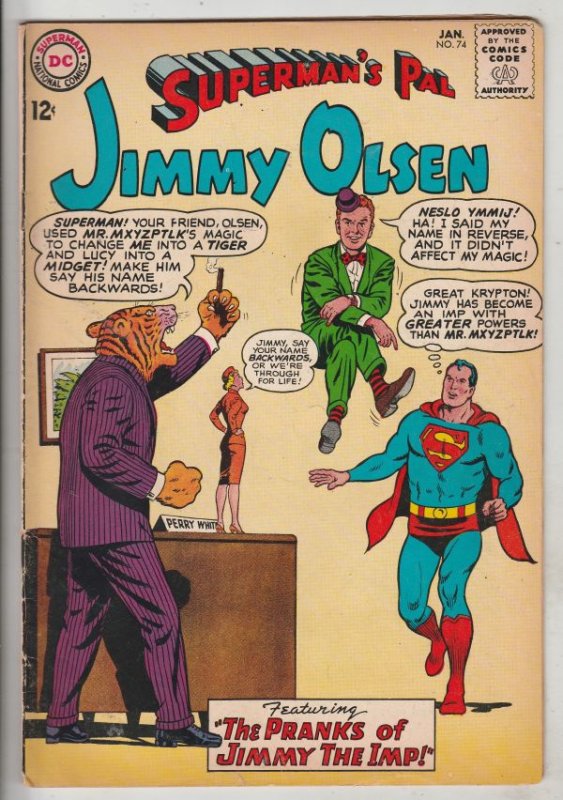 Jimmy Olsen, Superman's Pal  #74 (Jan-64) FN/VF+ High-Grade Jimmy Olsen