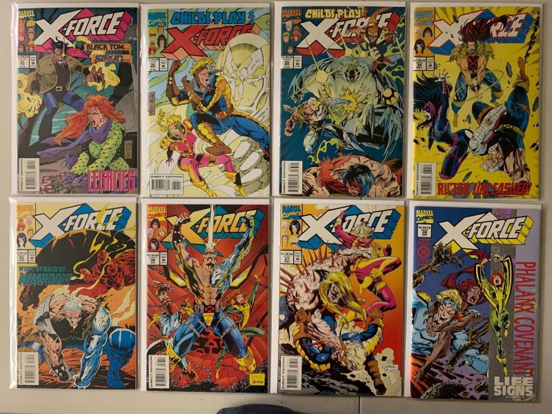 X-Force comics lot #1-50 + 4 annuals 48 diff avg 8.0 (1991-96)