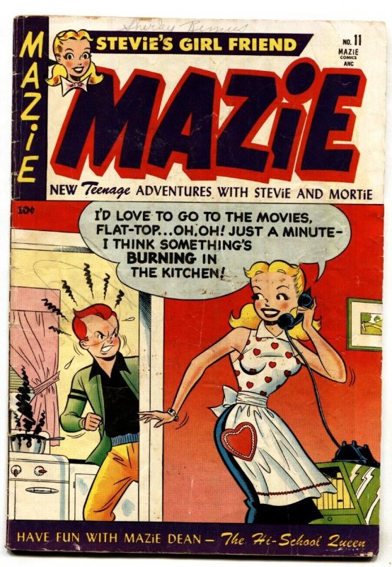 Mazie #11--1953--Teen humor--headlight panels--Paper dolls--comic book