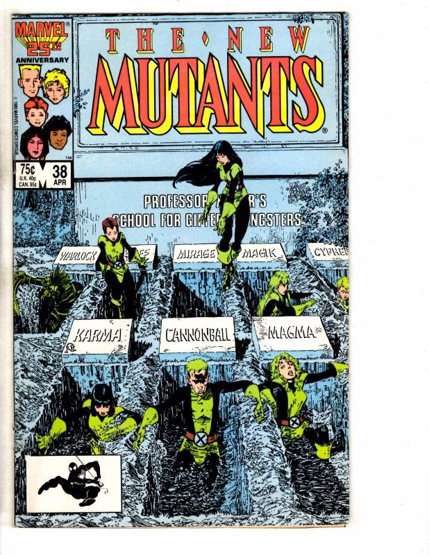 Lot Of 8 New Mutants Marvel Comic Books # 37 38 39 41 42 44 50 51 X-Men GJ1