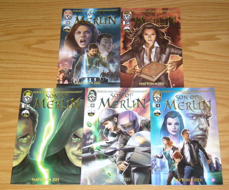 Heroes and Villains Presents Son of Merlin #1-5 VF/NM complete series - set lot