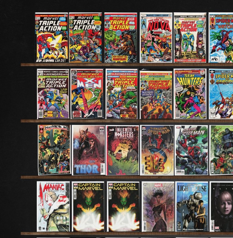 Huge Lot 150+ Comics with Marvel Team Up, Marvel Triple Action & More!