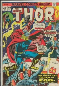 Thor #228 ORIGINAL Vintage 1974 Marvel Comics Ego Living Planet