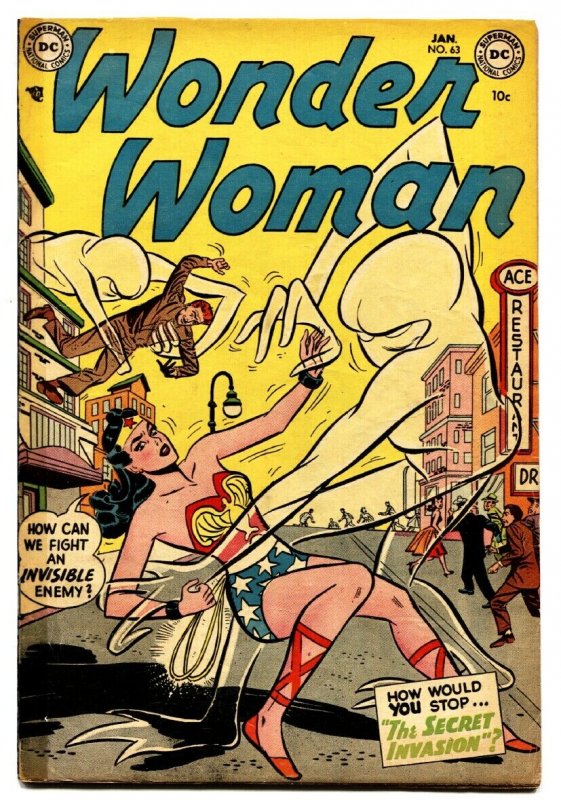 WONDER WOMAN  #63 comic book 1954-DC-Sci-Fi cover-Golden Age