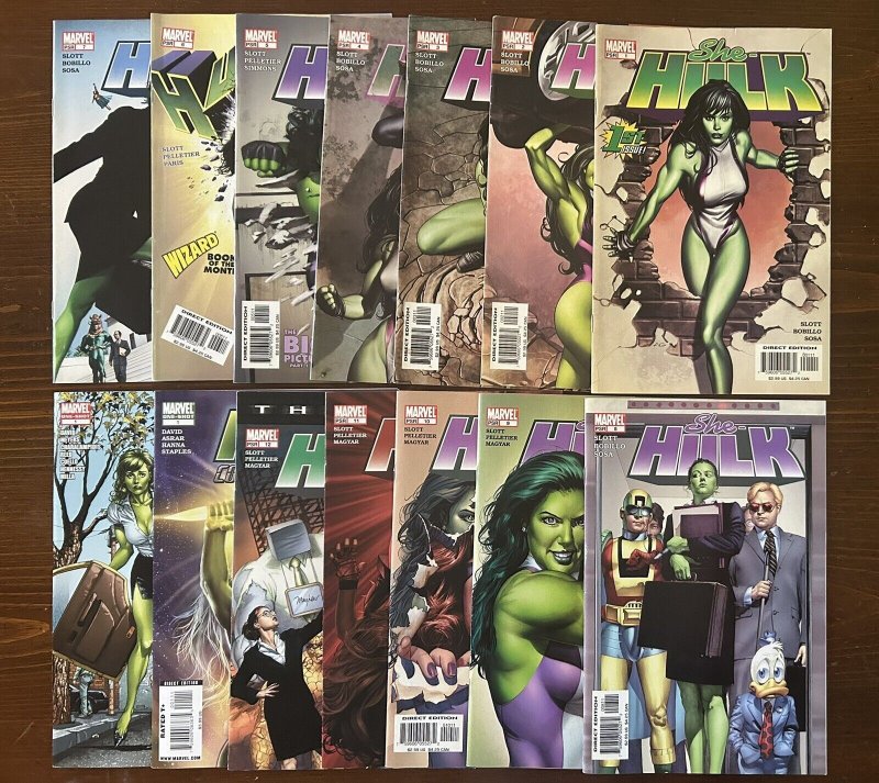 She-Hulk #1-12 VF SET +One-Shots 1 2 3 4 5 6 7 8 9 10 11 & 12 Marvel 2004 Comics