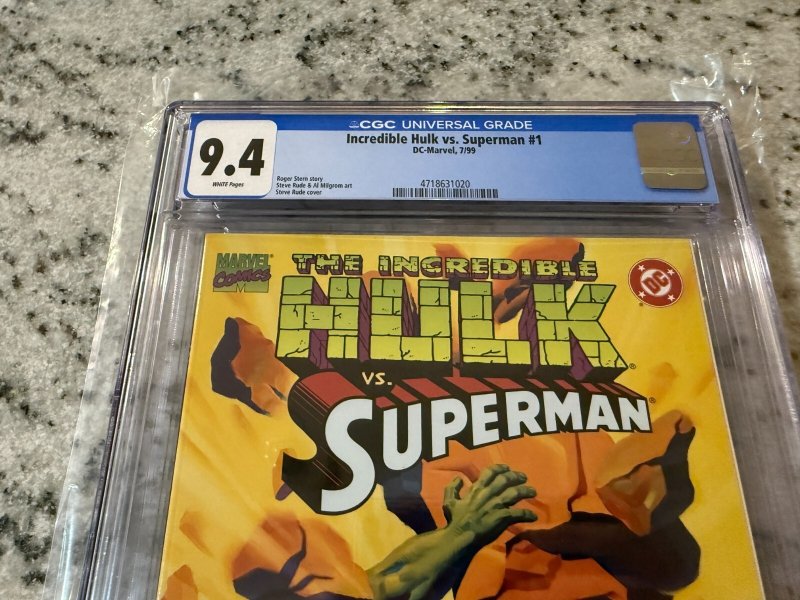The Incredible Hulk Vs. Superman # 1 CGC Graded 9.4 Marvel DC Comic Book JH29
