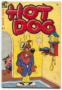 Hot Dog #2 1954 ME-obscure funny animal comic- VG/F