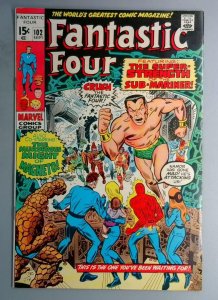 Fantastic Four #102 VF Last Jack Kirby Issue Marvel 1970 BW1