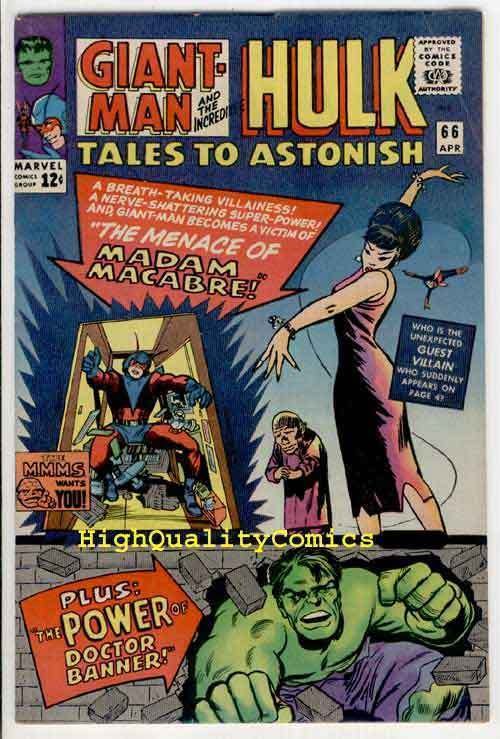 TALES To ASTONISH #66, VF+, Hulk, Madam Macabre, Jack Kirby, Steve Ditko 1965