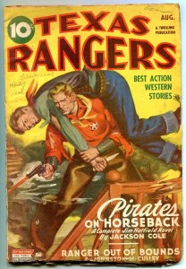 Texas Rangers--August 1945--Pulp Magazine--Thrilling--VG