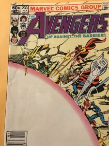 THE AVENGERS #233 : Marvel 7/83 Fn+; John Bryne story, Newsstand, Kool-Aid man