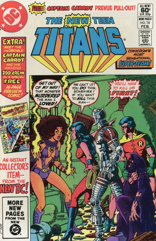 The New Teen Titans #16 (1982) 1st App Of Capt Carrot VF+ 8.5