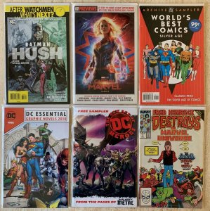 LOT OF 10 SAMPLERS/ONE-SHOTS: BATMAN 608 SPECIAL, FF ROAST, HEMBECK, OBNOXIO