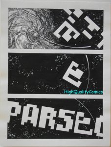 MIKE HINGE original art, 8 page Sci-Fi story, Arrival, Astronauts, Smithsonian