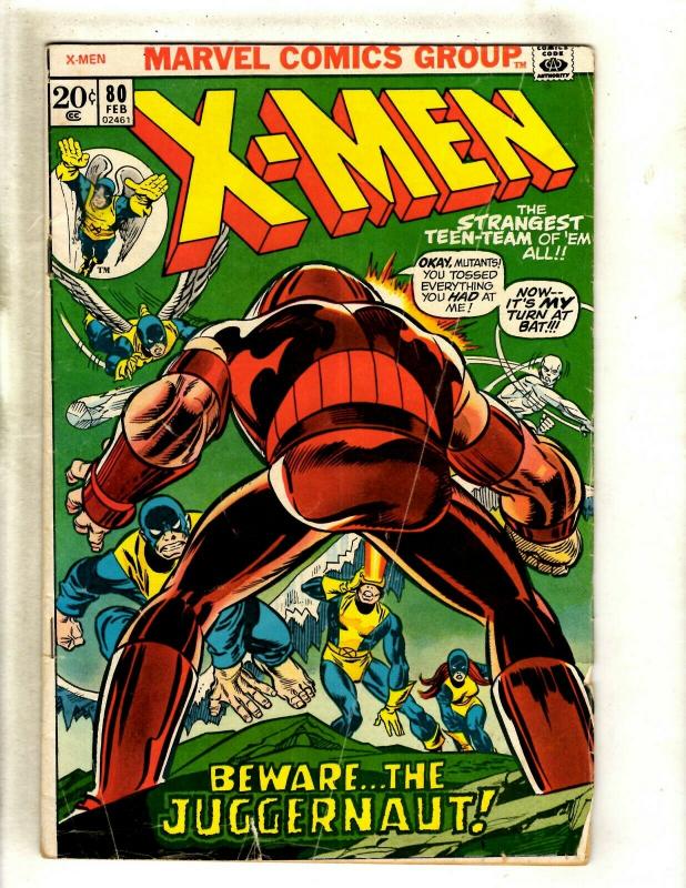 Uncanny X-Men # 80 VG/FN Marvel Comic Book Sabretooth Wolverine Cyclops HY1