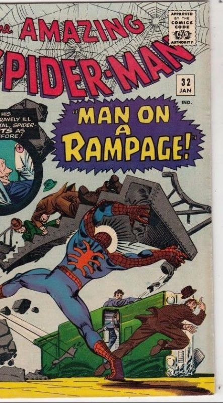 Amazing Spider-Man 32 strict VF+ 8.5 High-Grade Doc Ock Steve Ditko Art Tons Now