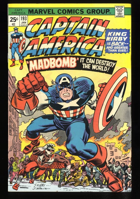 Captain America #193 VF- 7.5 Qualified