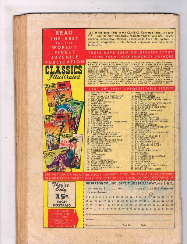 Classics Illustrated Men Of Iron # 88 GD/VG Classics Illustrated Comic Book SW10