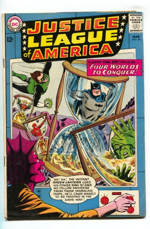 JUSTICE LEAGUE OF AMERICA #26 comic book-SUPERMAN-FLASH-LANTERN g/vg