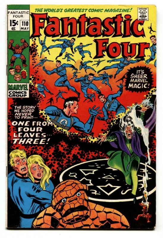 FANTASTIC FOUR #110 1971 MARVEL CORRECT COLOR SCHEME VF-