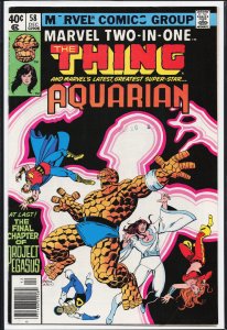 Marvel Two-in-One #58 (1979) Aquarian [Key Issue]