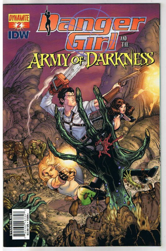 DANGER GIRL and the ARMY of DARKNESS #2 C, NM, Bradshaw, 2011, more AOD in store