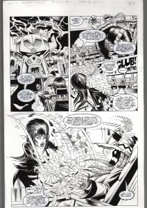 TOD SMITH-ELVIRA #152-HOLIDAY HUMBUG-ORIGINAL ART PAGE 4--QUEEN 'B' PROD FN