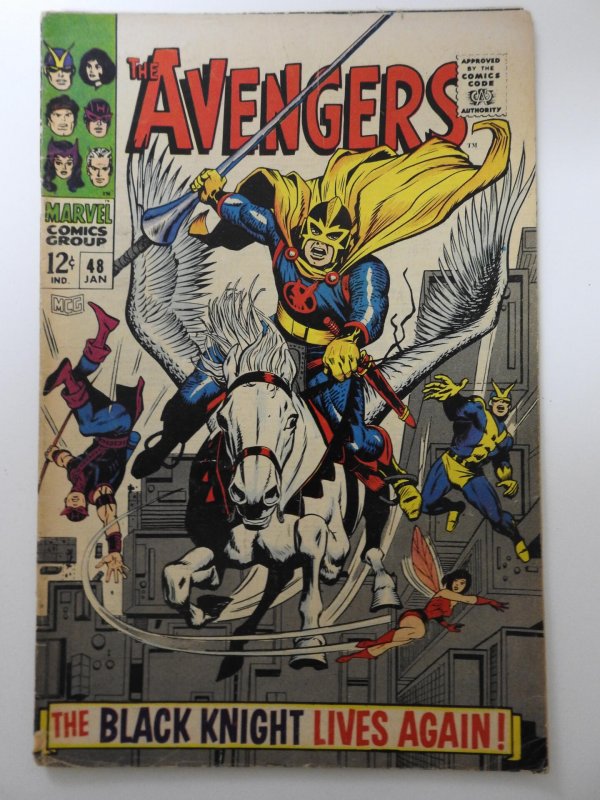 The Avengers #48 (1968) 1st Dane Whitman as Black Knight!! Sharp VG Condition!