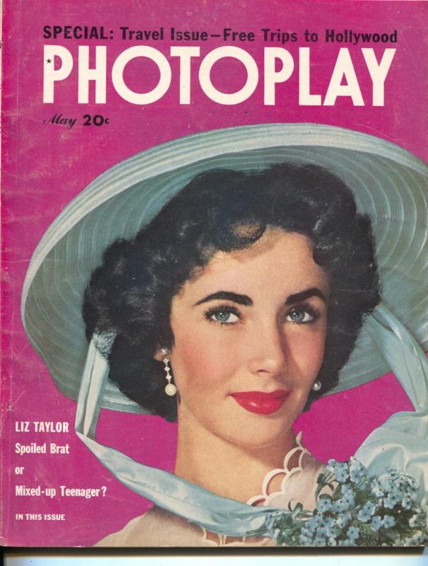 Photoplay-Liz Taylor-Tony Curtis, Susan Hayward-Ricardo Montalban-May-1951