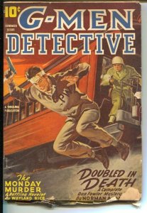 G-Men Detective Summer 1946-hero Pulp-Dan Fowler-F.B.I.-pulp crime & mystery-VG-