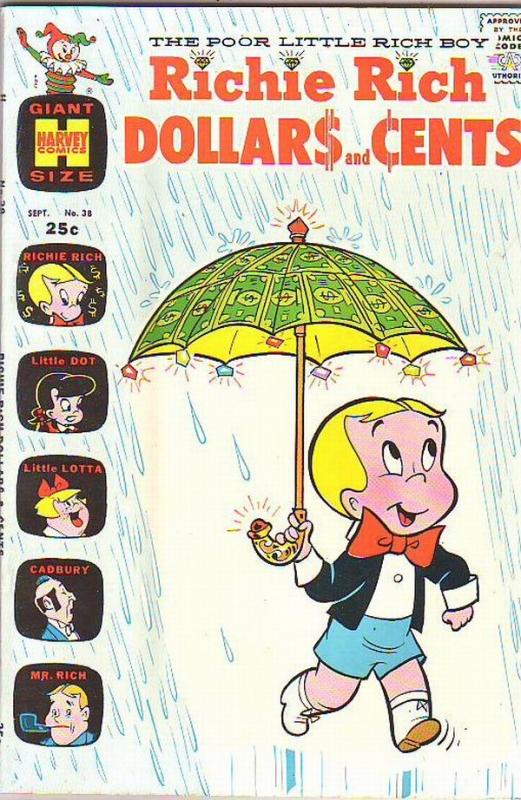 Richie Rich Dollars and Cents #38 (Sep-70) VF+ High-Grade Richie Rich