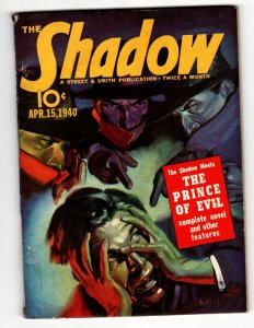 SHADOW 1940 APR 15-STREET AND SMITH Pulp Magazine