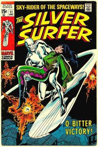 SILVER SURFER #11 (Dec1969) 8.0 VF  John Buscema! Shalla Bal! Drama & Angst!