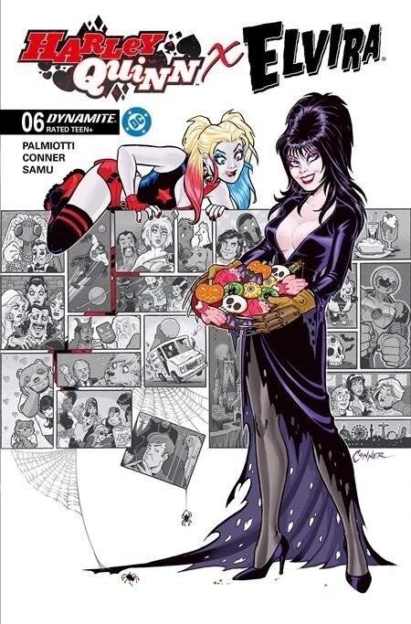 Harley Quinn X Elvira #6 2026 Amanda Conner 1:10 Ratio Dynamite EB800