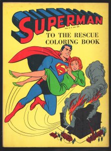 Superman To The Rescue Coloring Book #1001 1975-Whitman-Contents page missing...