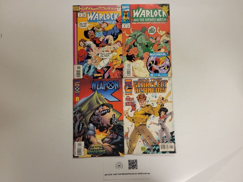 4 Marvel Comics #6 22 Warlock #4 Weapon X #8 Star Trek Starfleet Academy 59 TJ16