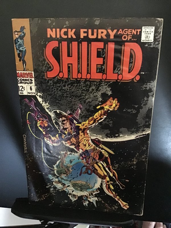 Nick Fury, Agent of SHIELD #6 (1968) affordable grade Jim Steranko art! VG
