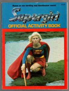 Supergirl Official Activity Book 1984-Helen Slater photo cover-puzzles-games-VF