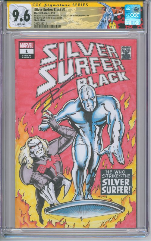 Silver Surfer: Black #1 CGC Signature Series 9.6 2019 Sketch