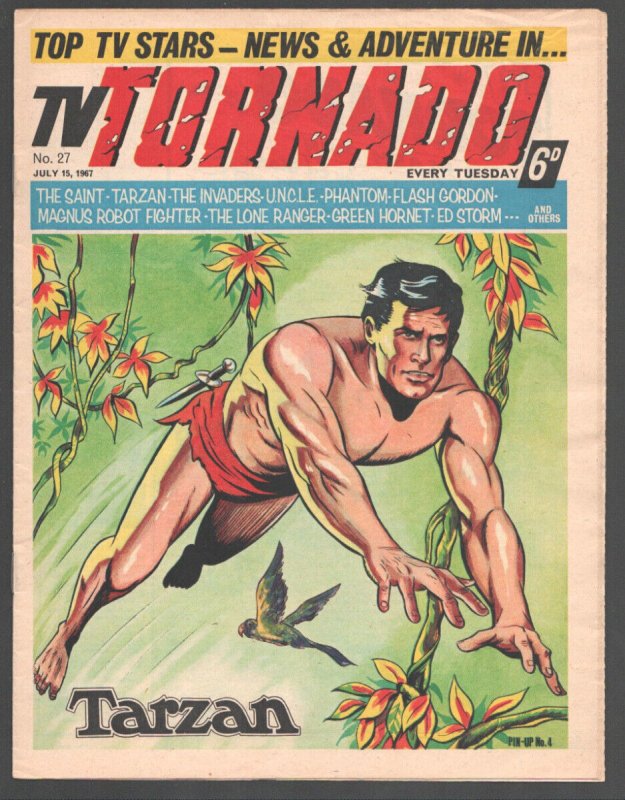 TV Tornado #27 1967-British-Man From UNCLE-Phantom-Saint-Tarzan-Superman-Lone...