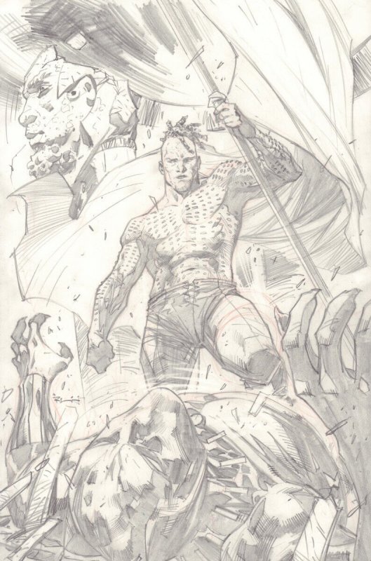 Black Panther #15 Pencil Art Variant Cover Erik Killmonger art by Ryan Benjamin